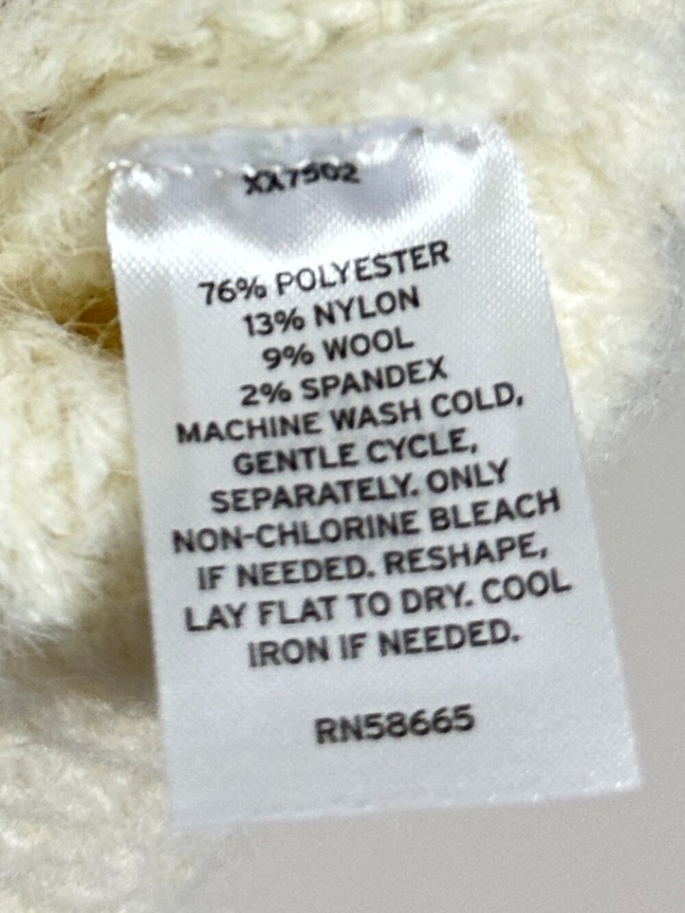 Nordstrom Open Edit Fuzzy Crewneck Cardigan in Ivory Size Small - Picture 5 of 7
